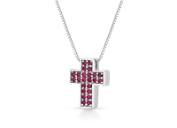 Collar Lucciole Gioielli Mujer in Oro blanco Rubino 0.14 Ct CRSMINI/3R - CRSMINI/3R
